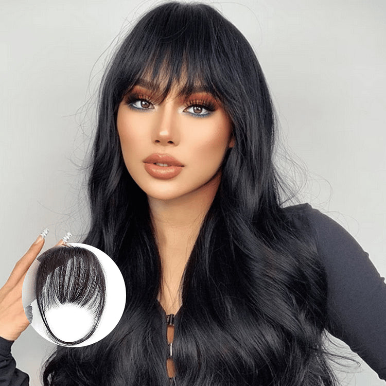Clip-in bangs for an instantly transformed look
