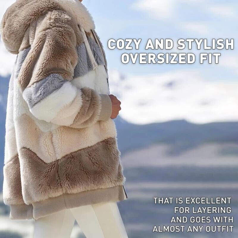 Contrasted quilted coat for refined warmth