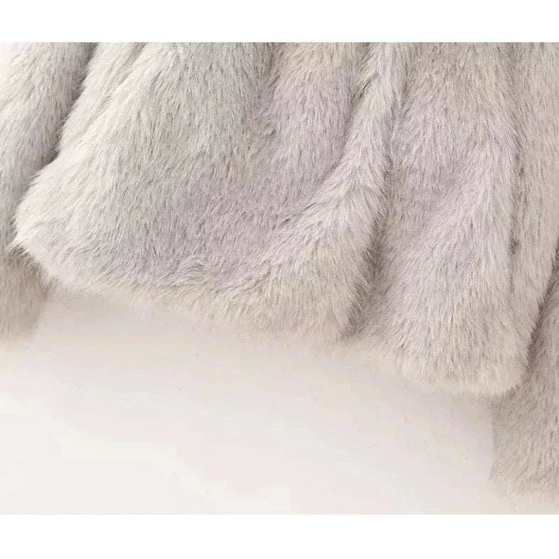 Giacca in pelliccia sintetica elegante per il massimo calore