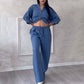 Conjunto de 2 peças para mulheres | Camisa e calças Bouthered